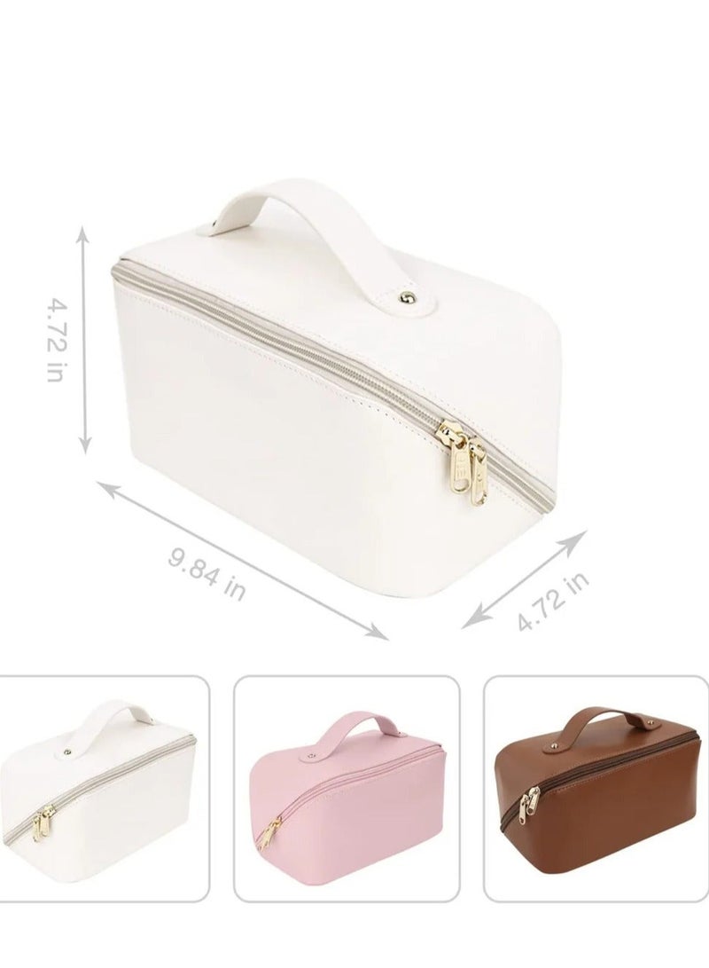 Shein "Leather Travel Makeup Bag – Large-Capacity Cosmetic Organizer for Women, Waterproof & Portable Beauty Case, Random Color" - Image 4